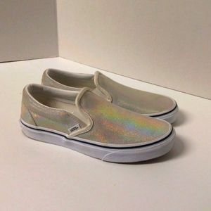 COPY - Vans  Womens 6.5/Mens 5.0 Silver Glitter  Iridescent Prism without Box